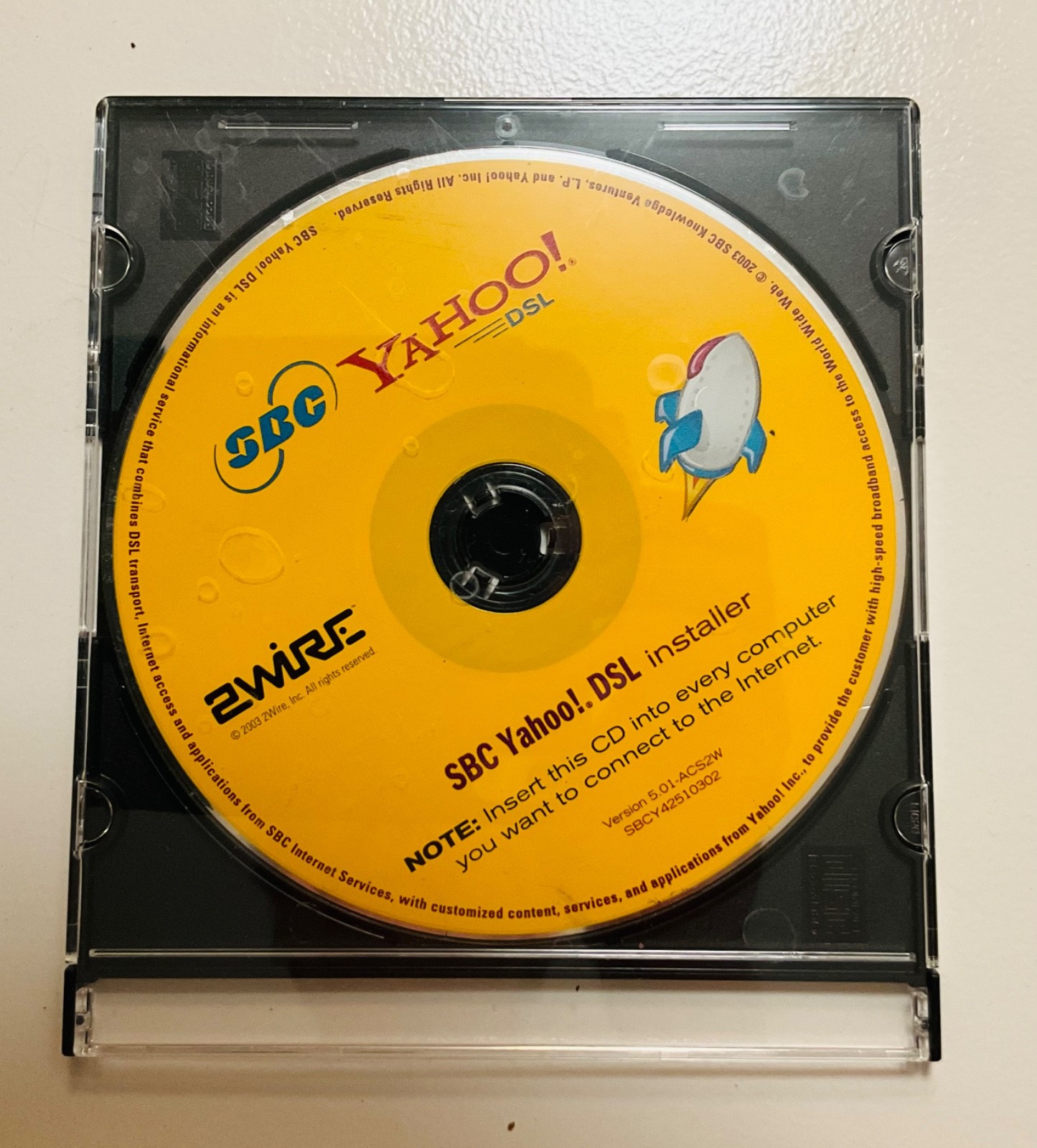 SBC Yahoo DSL Installer Version 5.01-ACS2W SBCY42510302 By 2Wire-CD 2003
