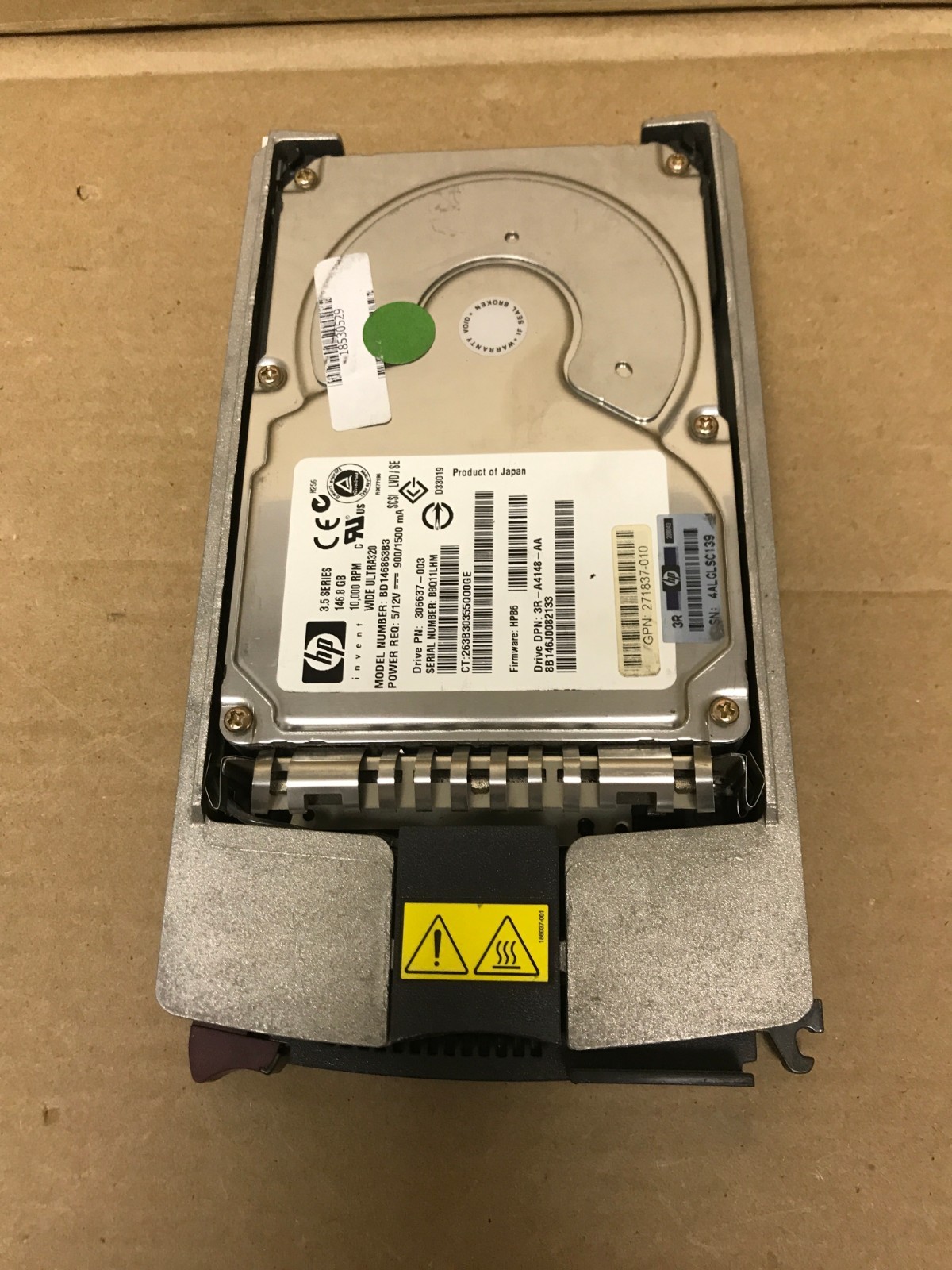 HP  289044-001, 306637-003  146GB 10k RPM  scsi ultra 320 drive