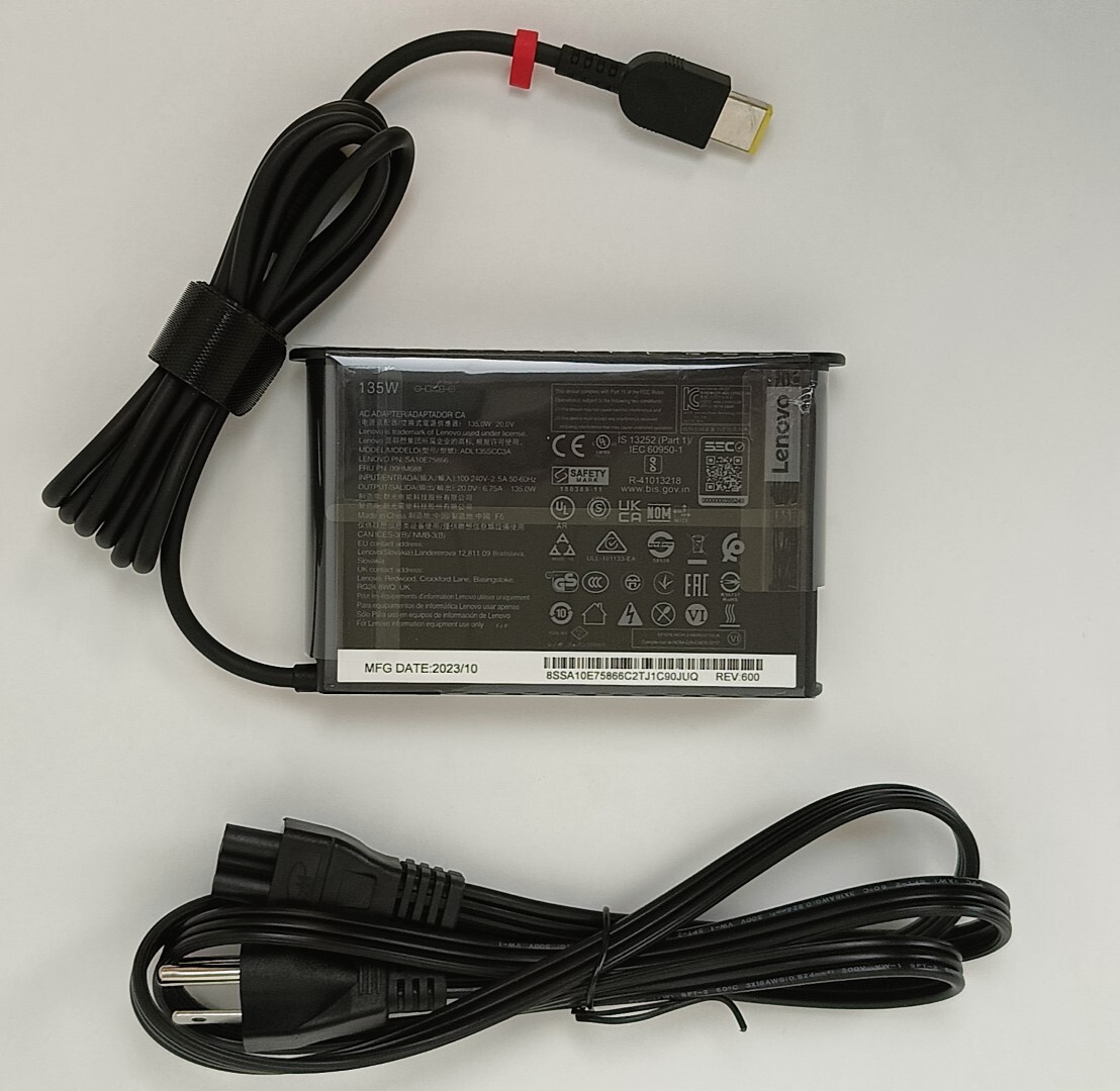 Lenovo ThinkPad 135W AC Adapter Slim Tip Power Supply Original OEM