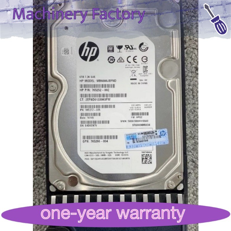 1PCS New NEW HPE MSA J9F43A 787643-001 3.5" 6TB SAS 12G 7.2K LFF HDD Hard Drive