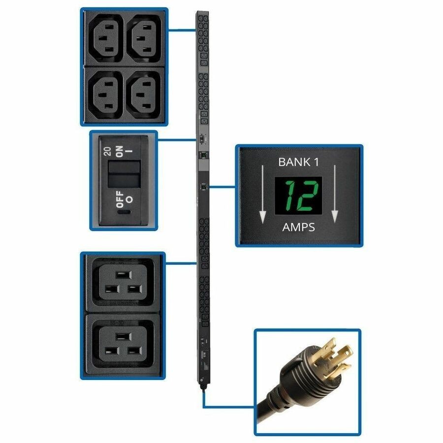 Tripp Lite by Eaton PDU 5.8kW Single-Phase Local Metered PDU 200-240V Outlets (8