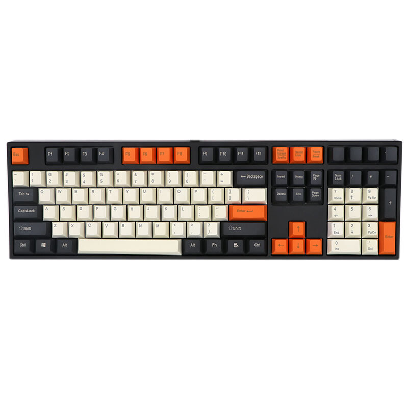 61/87/104/108 Beige Orange Carbon PBT Keycap Set for Cherry MX keyboard 
