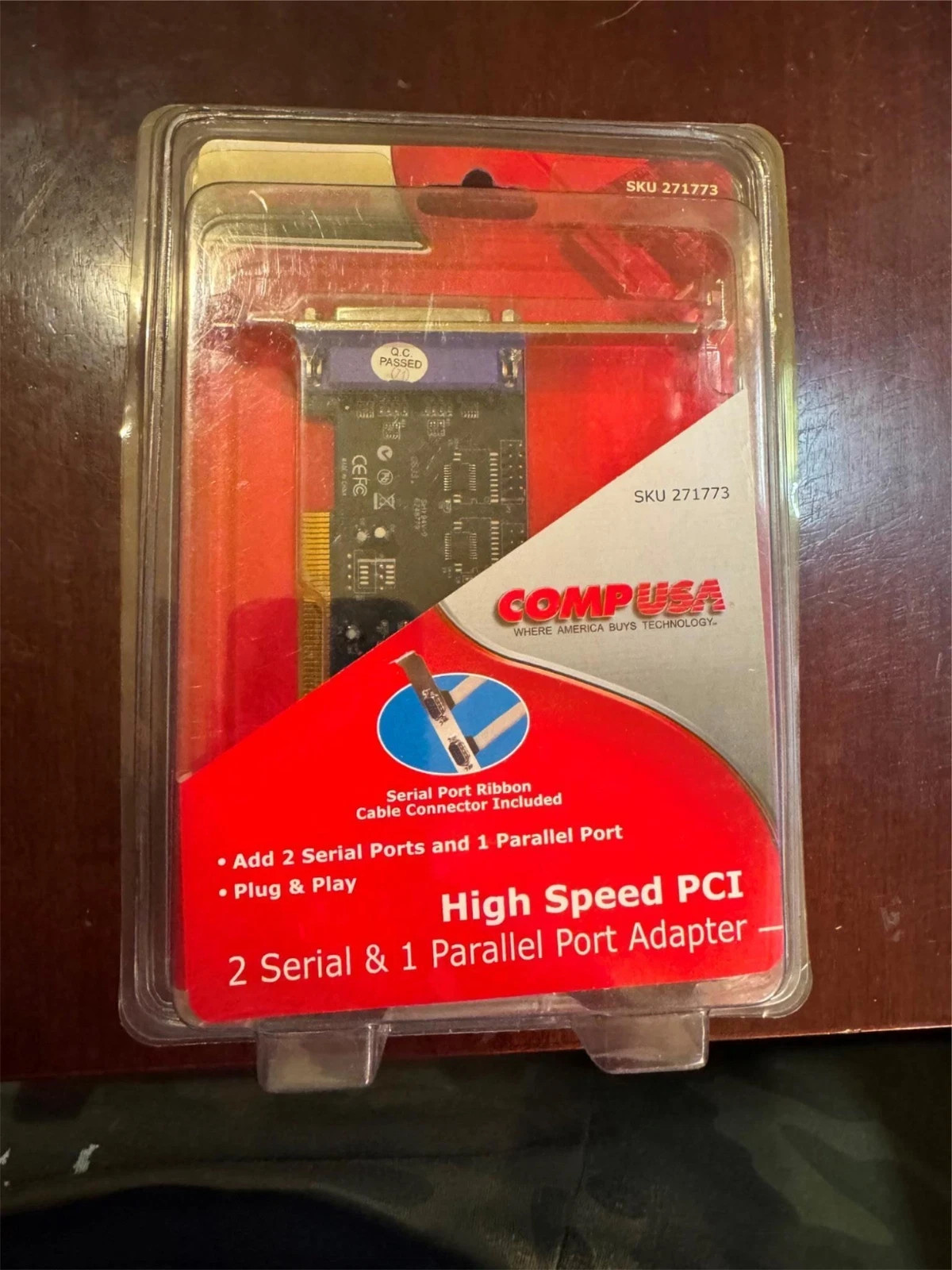 CompUSA 271773 High Speed PCI Card with 2 Serial & 1 Parallel Port Adapter