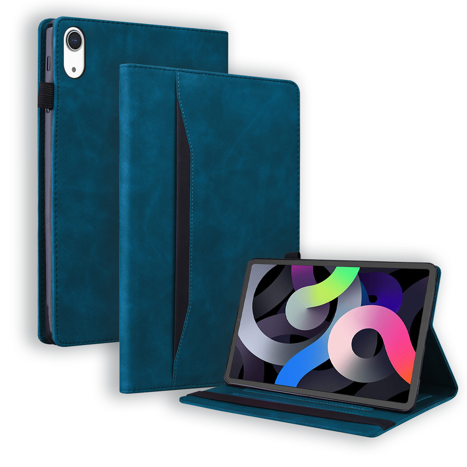 Plain Leather Flip Stand Card Slots Case Cover For iPad 10th Gen 10.9 inch 2022