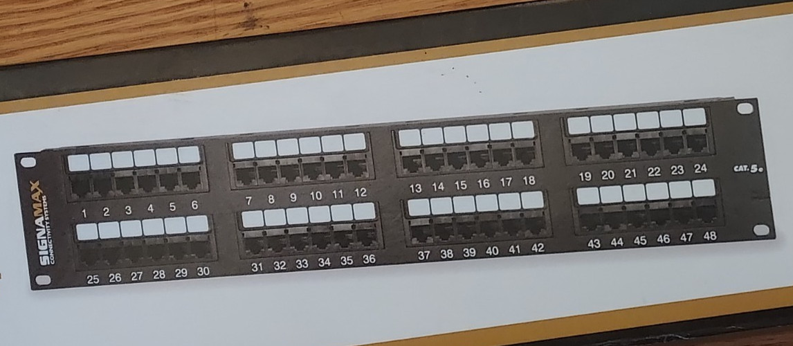 NEW SIGNAMAX 48458MD-C5E 48-PORT CATEGORY  HIGH-DENSITY PATCH PANELS RACK MOUNT
