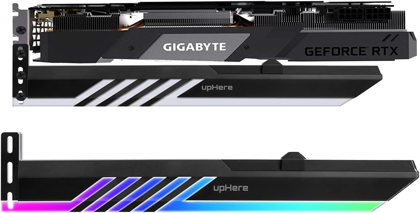 Uphere 5V 3-Pin Addressable RGB Graphics Card GPU Brace Support Holder,Support V
