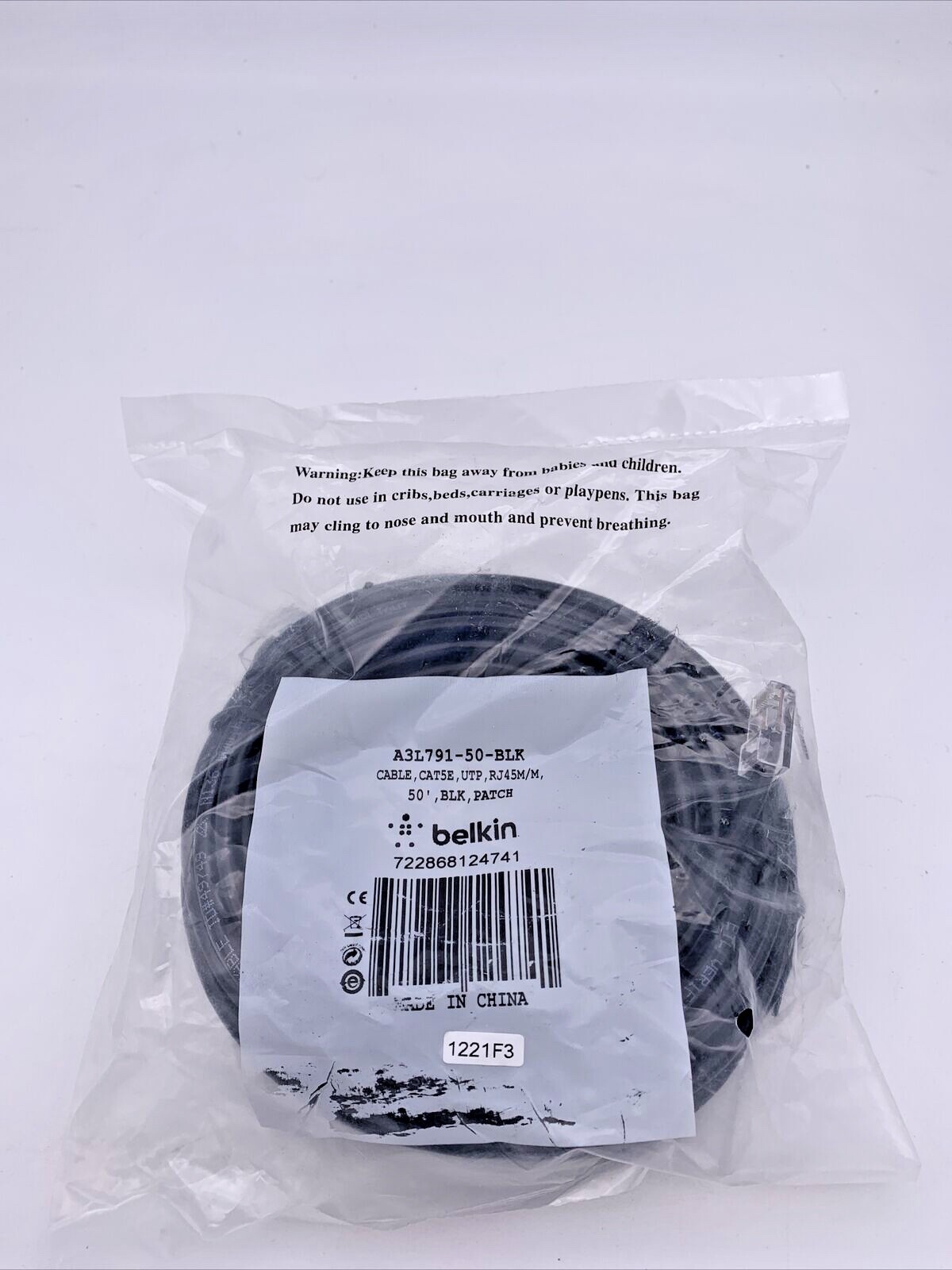 Belkin Cat5e Patch Cable 50' A3L791-50-BLK