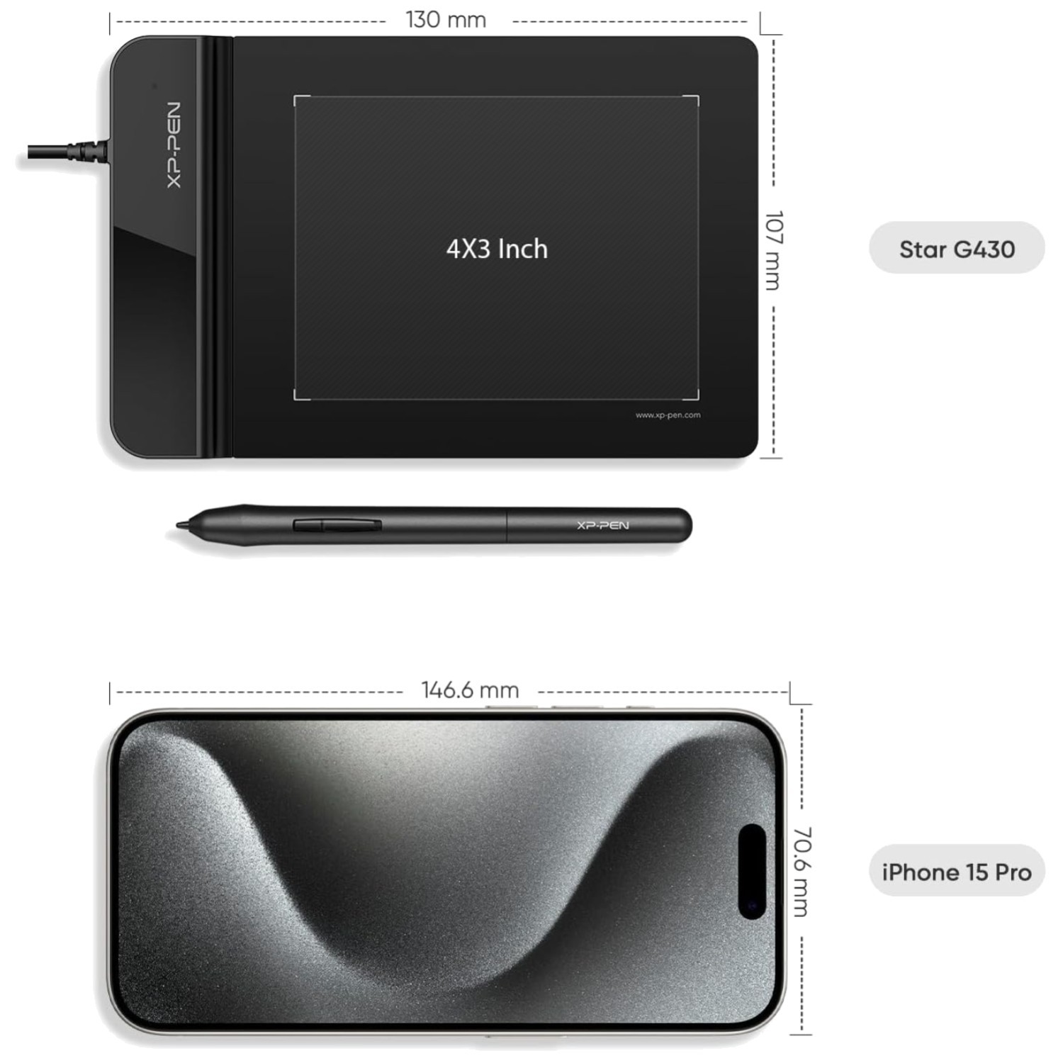 Graphic Tablet XPPen G430S for OSU Game, Online Teaching