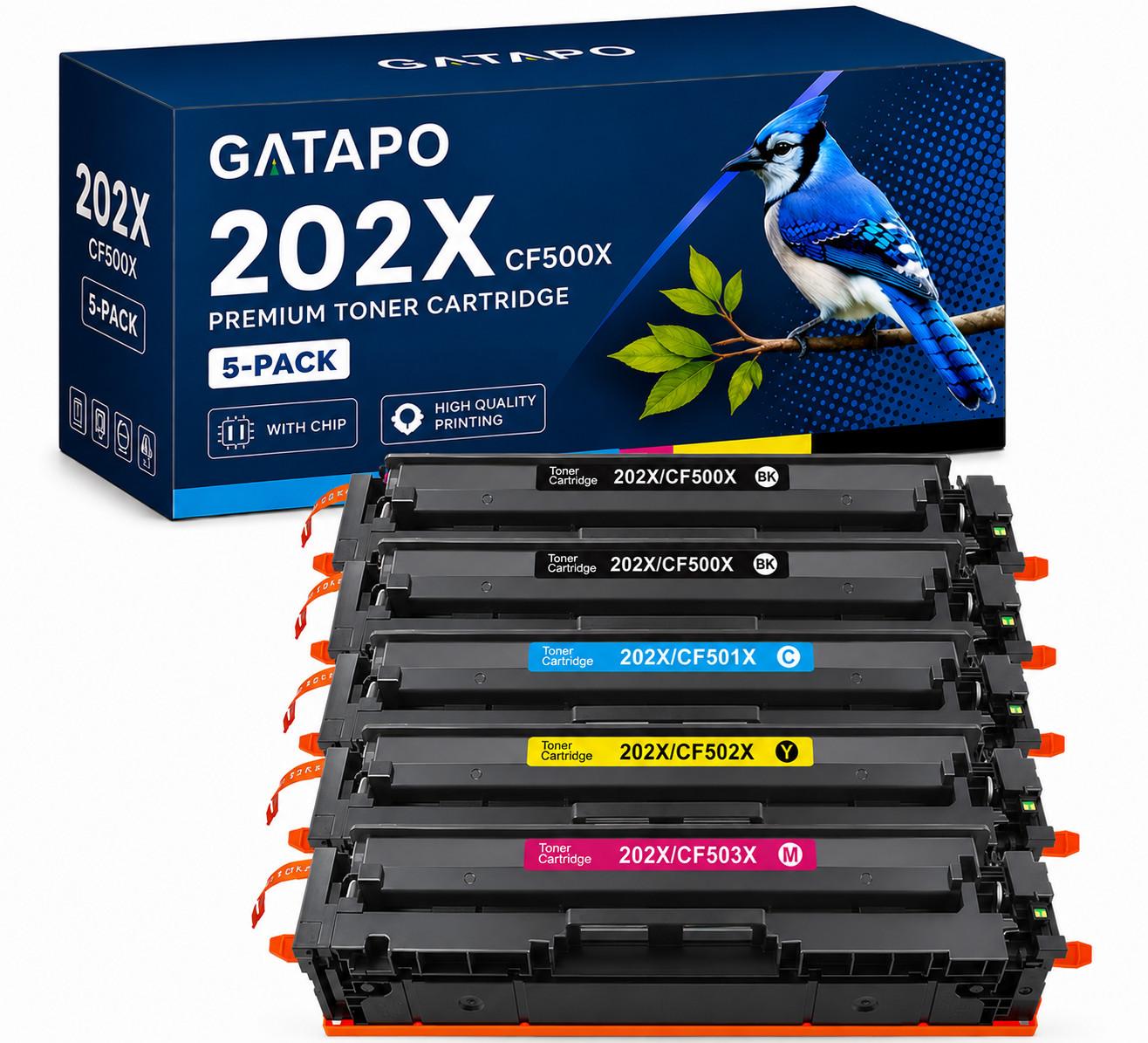 202X-CF500X-5PK Toner for  LaserJet Pro M281fdw M281cdw M254dn 202A