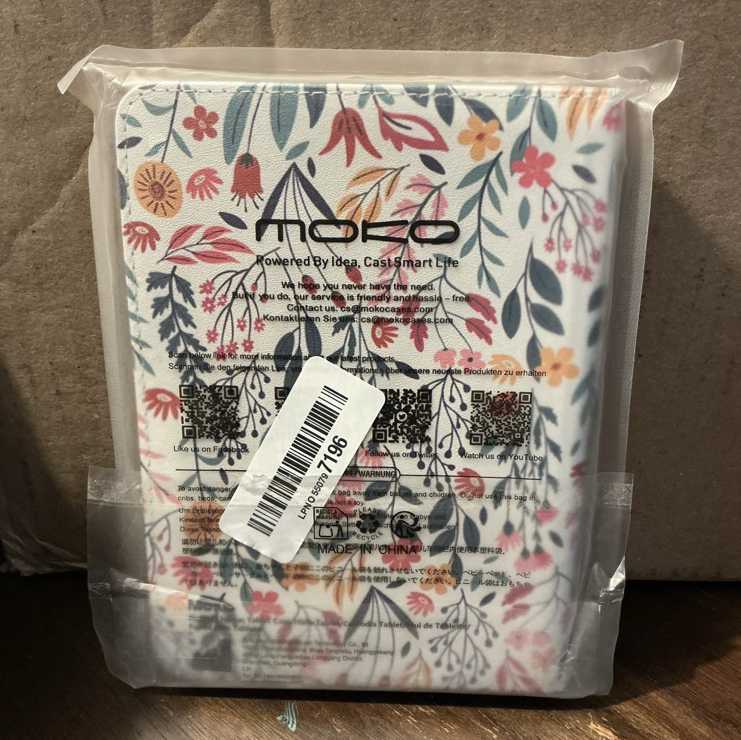 MoKo Folding Folio Smart Case for Amazon Kindle Paperwhite 6.8in Floral