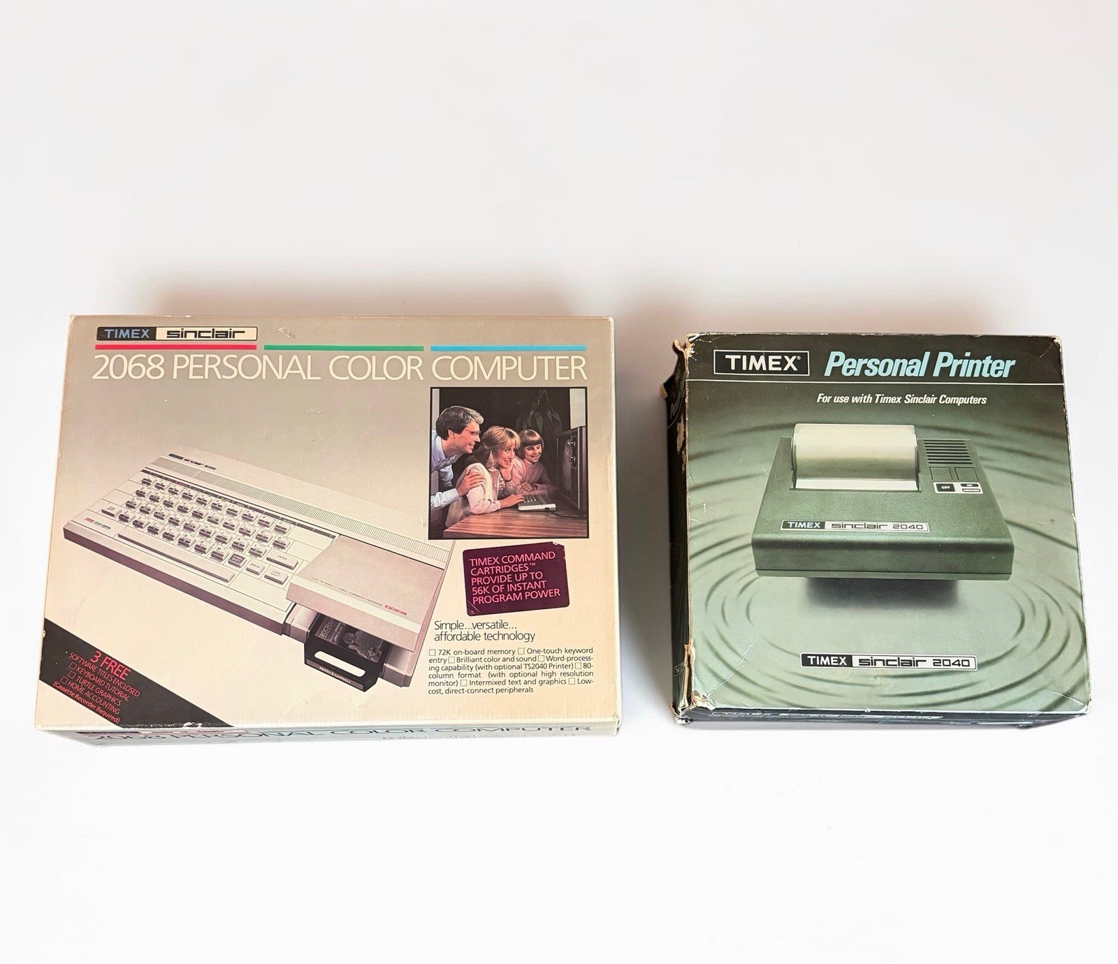 Timex Sinclair 2068 Computer + 2040 Printer Both Tested Vintage Bundle -Rare