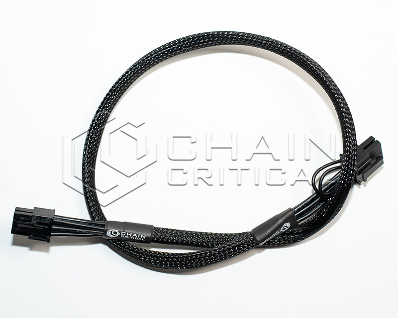 PCI-e 6-Pin to 6+2 Pin Sleeved True 16 AWG Power Cable - 6 Pack