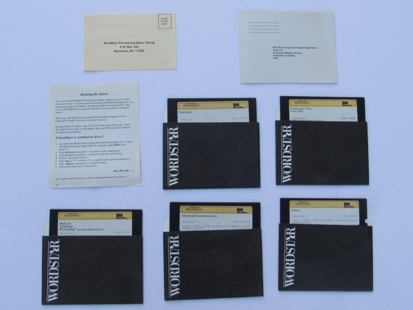 Vtg MicroPro WordStar Professional 5 & Designer Software 5.25"