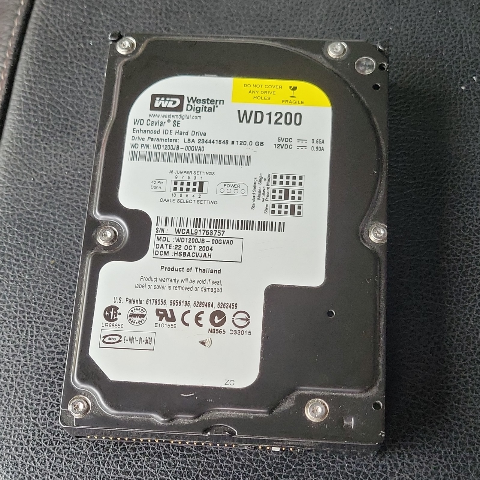 Western Digital WD Caviar SE 120GB IDE 3.5" 7200RPM 8MB WD1200JB-00GVA0