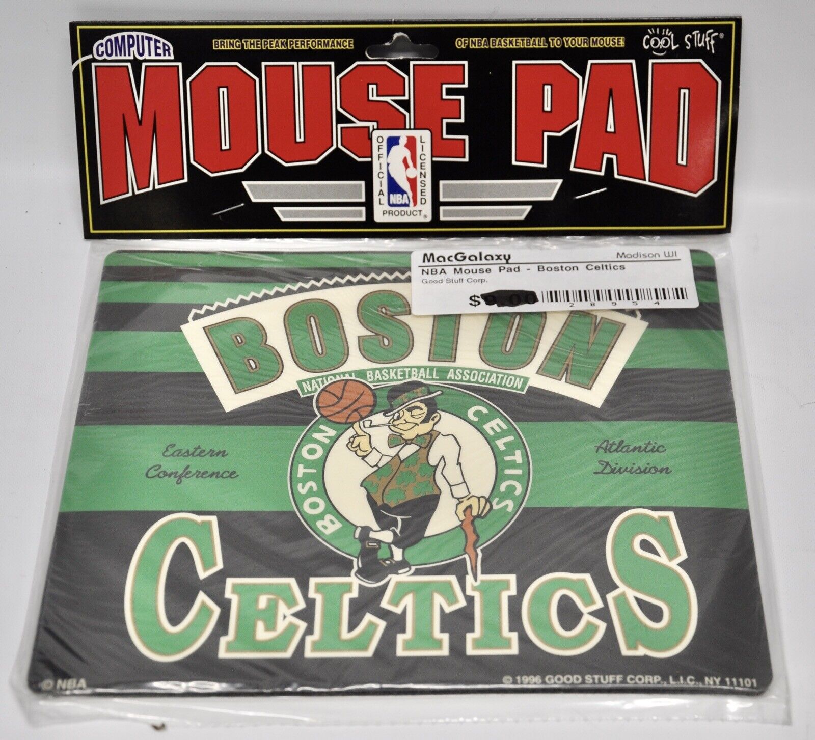 Vintage Mouse Pad: NIB - 1996 Basketball - Boston Celtics