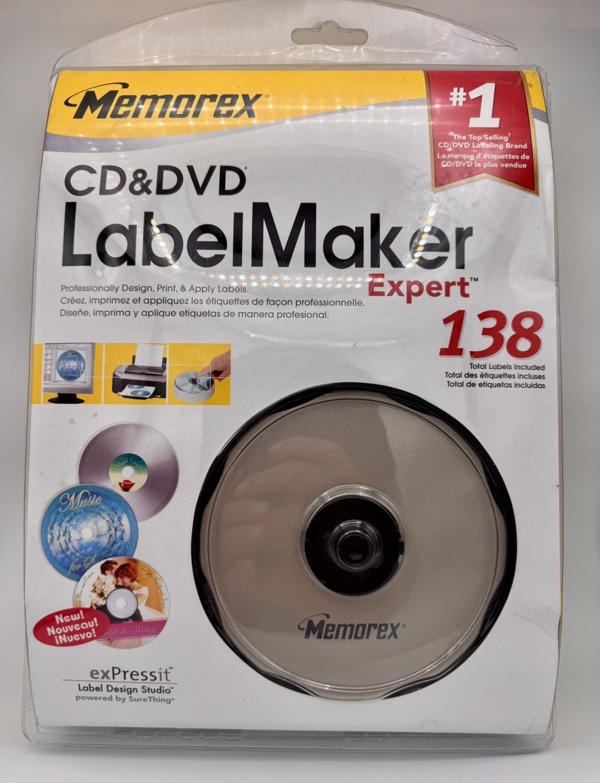 Memorex CD & DVD Label Maker Expert 138, New Sealed