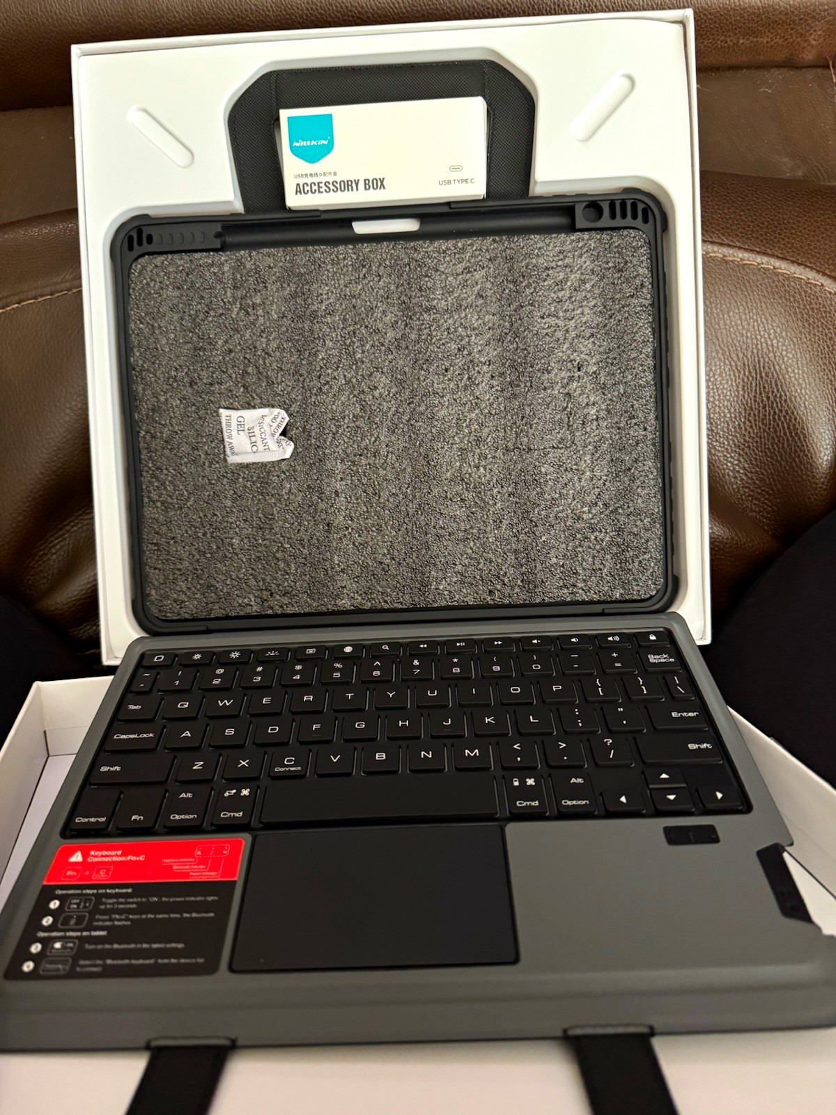 NILLKIN Silicone Case for iPad Air 11 m2/m3 & Pro 1-4  w/Integrated Keyboard