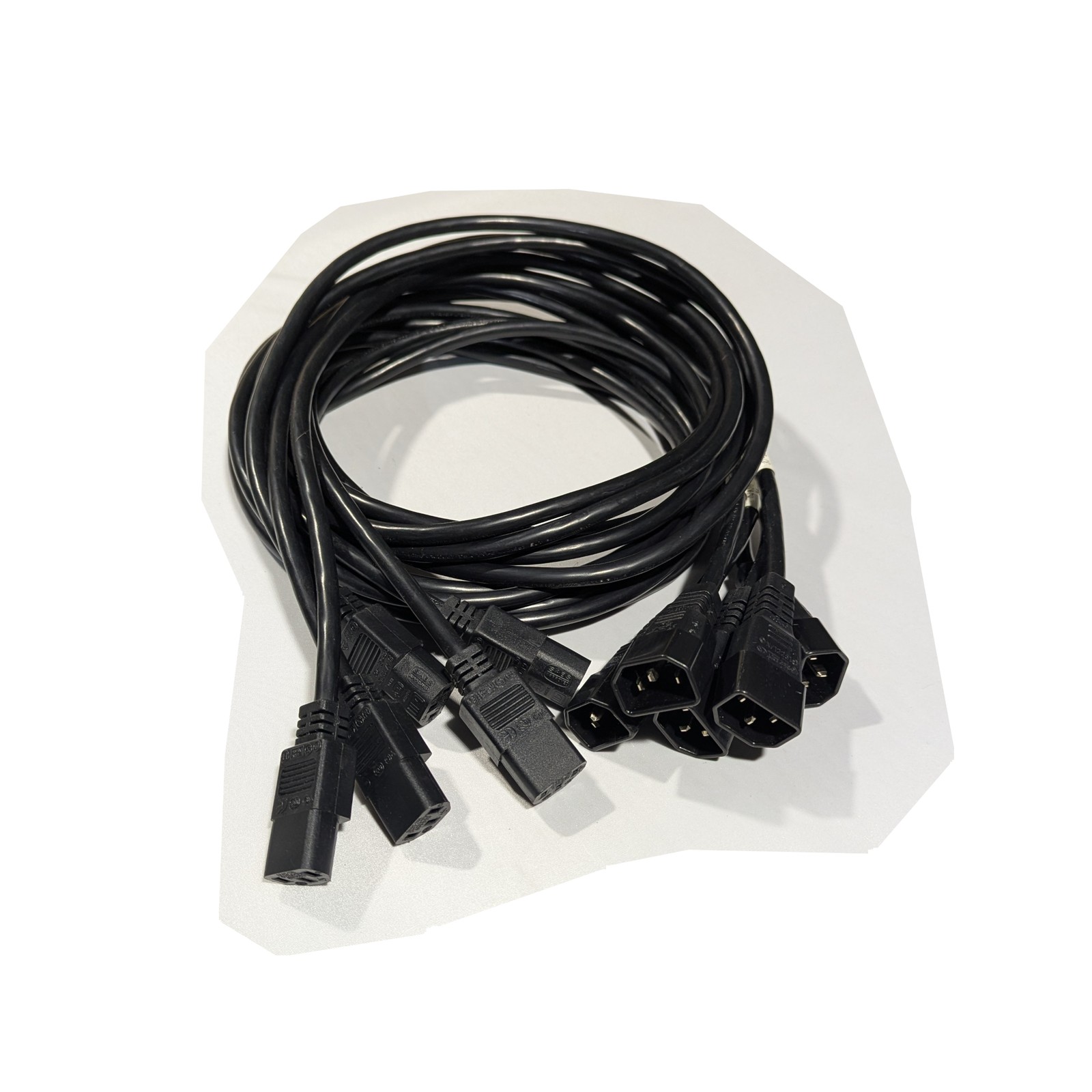 Cisco (QTY 5) 6 Feet IEC C13 to C14 AC Power Cables 10A 250V 17AWG Black 37-0...