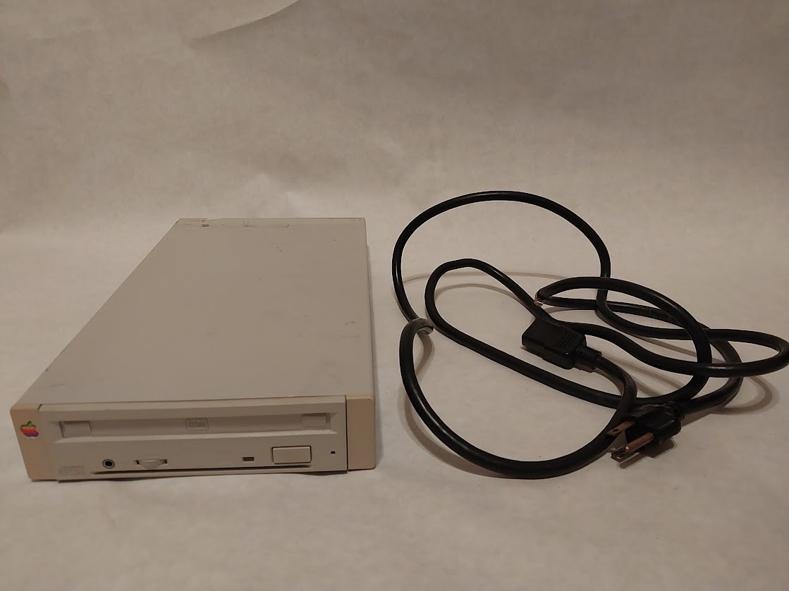 Apple AppleCD 300 External SCSI CD Drive M3023 w/ a power cord, untested, read