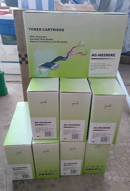 8Pk Comp for HP CF280X 80X High Yield Reman Black Toner Cartridge M401a Open Box