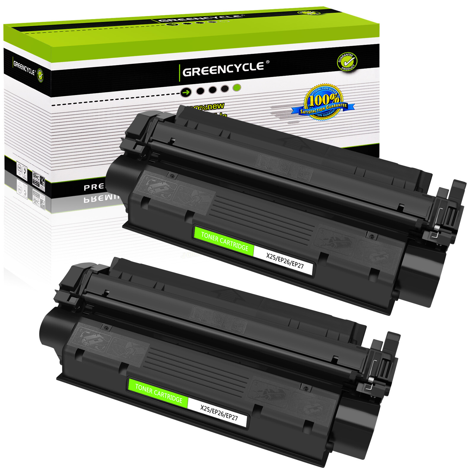 2PK X25 BK Toner Cartridge Compatible with Canon ImageClass MF5530 MF5550 MF5730