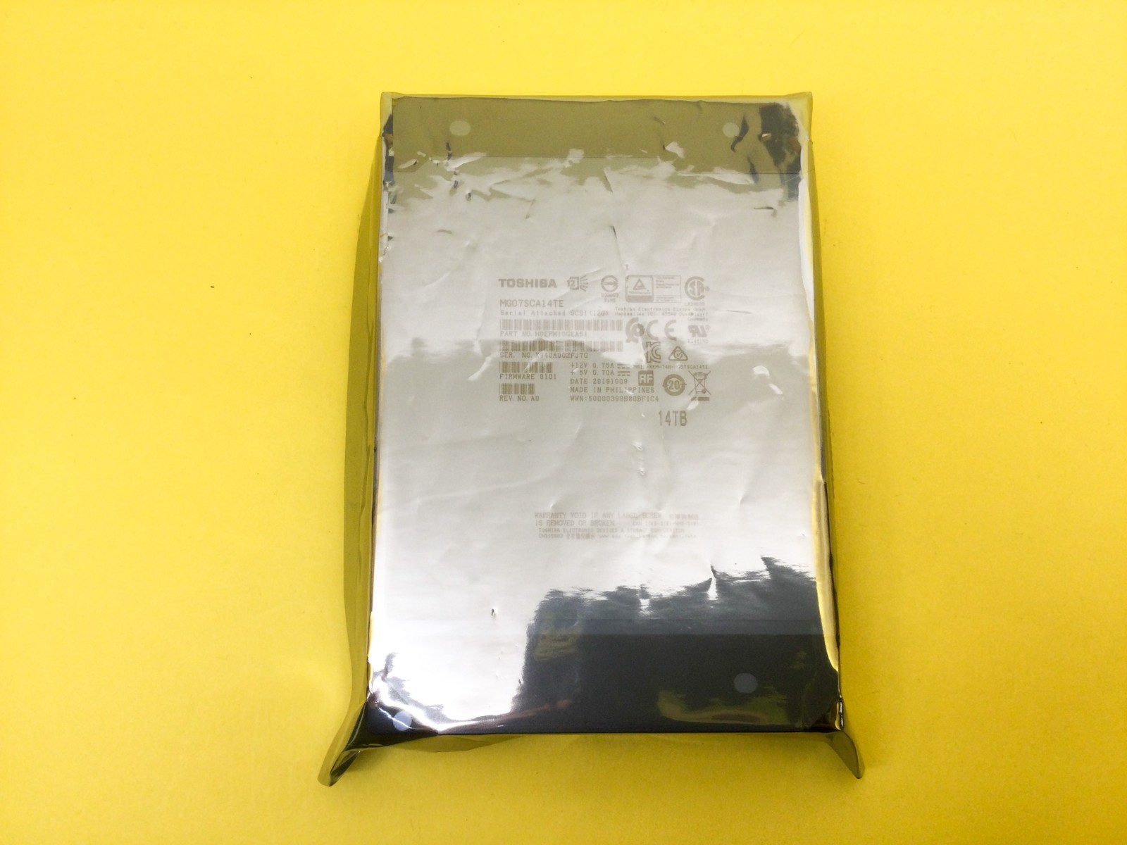 Toshiba 14TB 7.2K RPM SAS 12Gb/s 256MB 512E 3.5in HDD MG07SCA14TE New