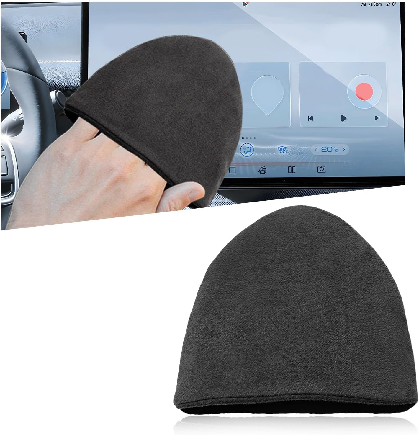 Car Screen Cleaner, Microfiber Auto Screen Cleaning Pad, Foldable Touch Screen C