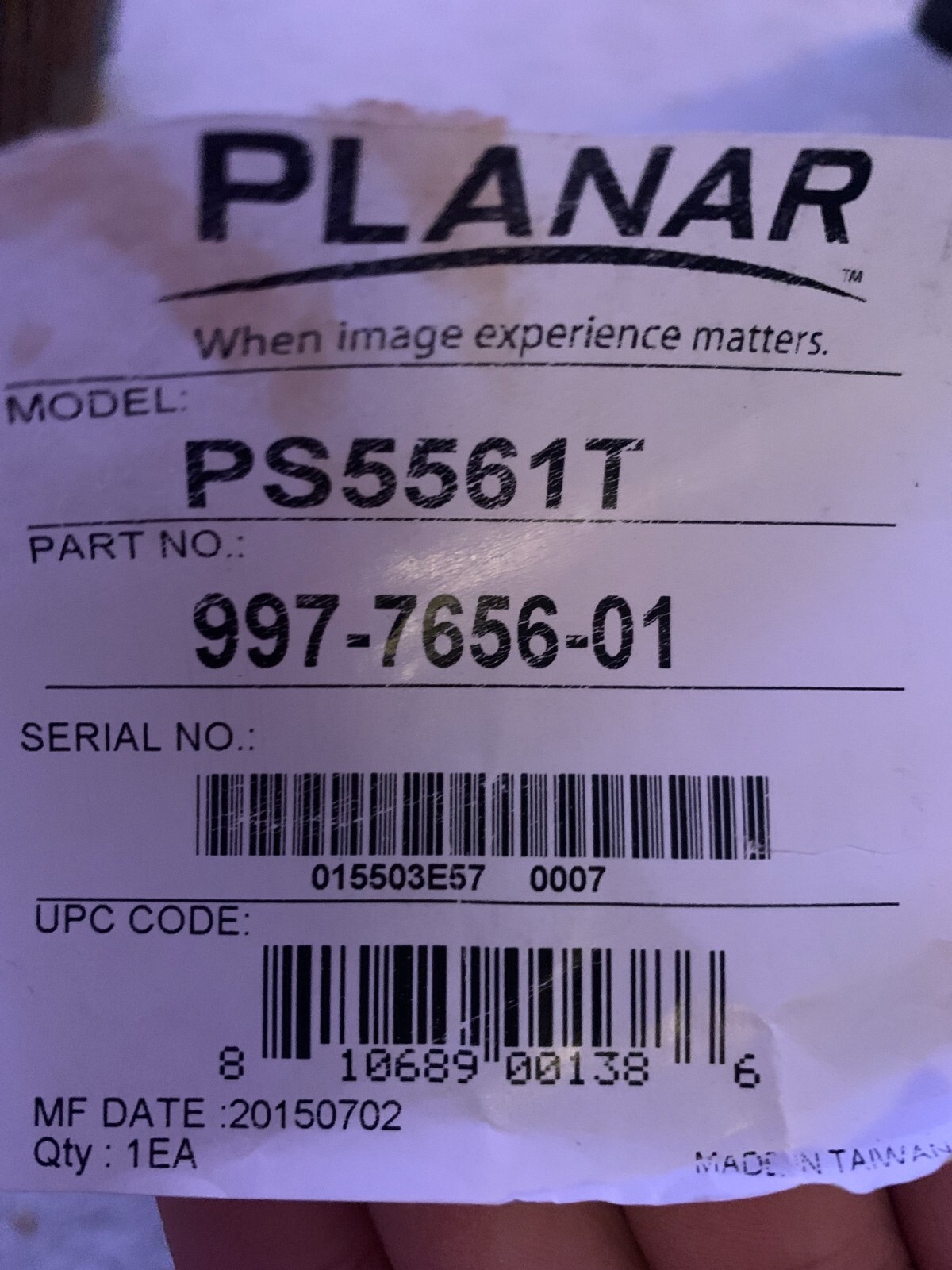 Planar PS5561T 55in Interactive Touch Screen HD Large Format Display with Mount
