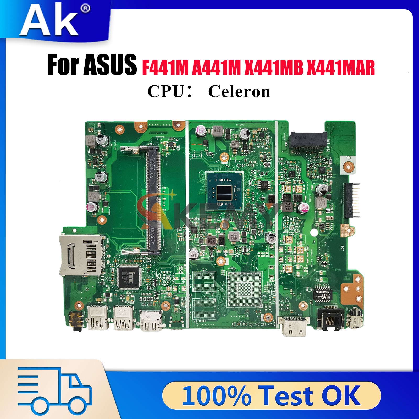 X441MA Motherboard For ASUS X441MA X441MB X441MAR F441M A441M Mainboard W/CPU