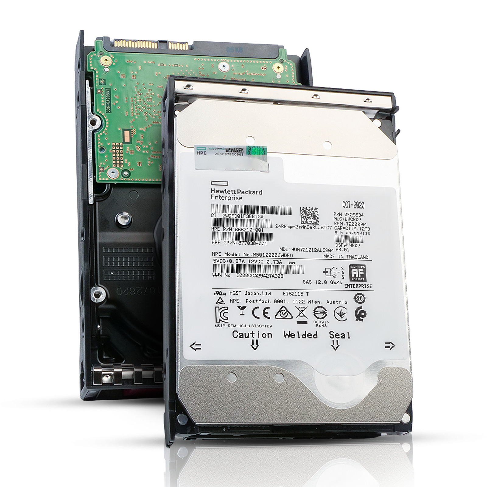 HP Generation 11 12TB MB012000JWDFD 868210-001 7.2K RPM SAS 12Gb/s 512e 3.5" HDD