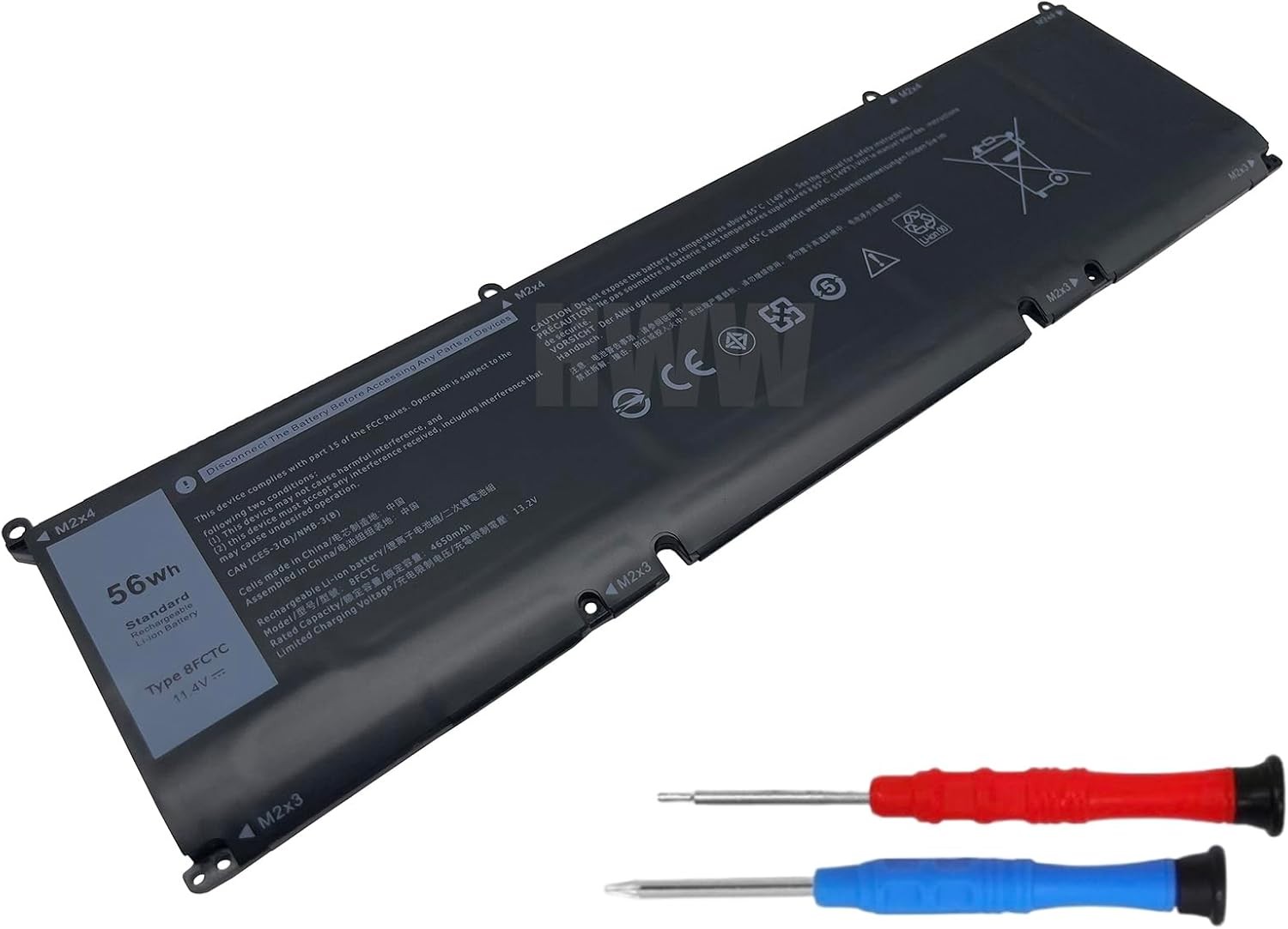 HWW New 11.4V 56Wh 8FCTC Battery Compatible with Dell XPS 15 9500 Precision