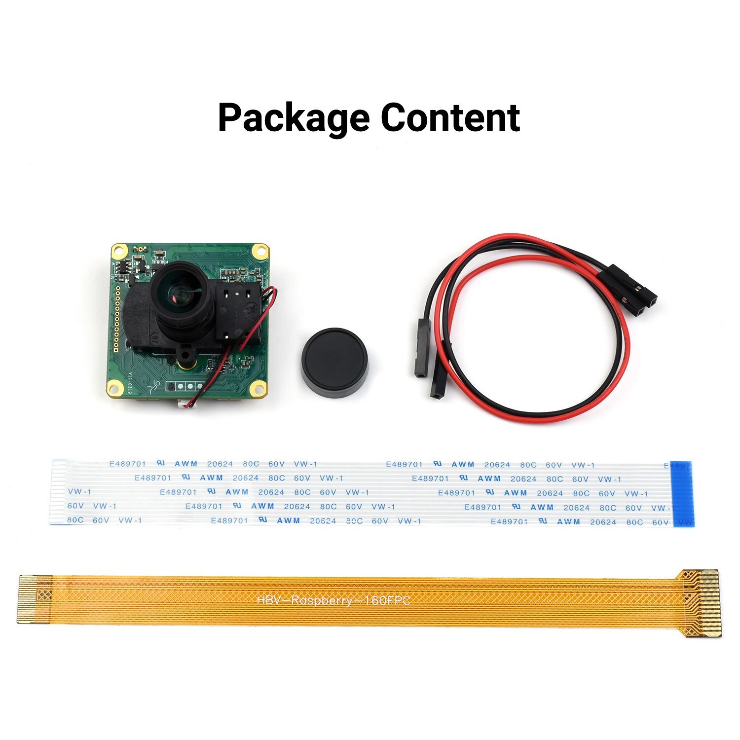 Waveshare IMX462 2MP IR-CUT Camera Starlight Camera Sensor, ISP, Fixed-Focus