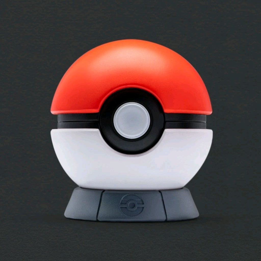 NEW S-Craft Pokemon LED Light Up PokeBall with Stand Keycap Holder Poke Ball