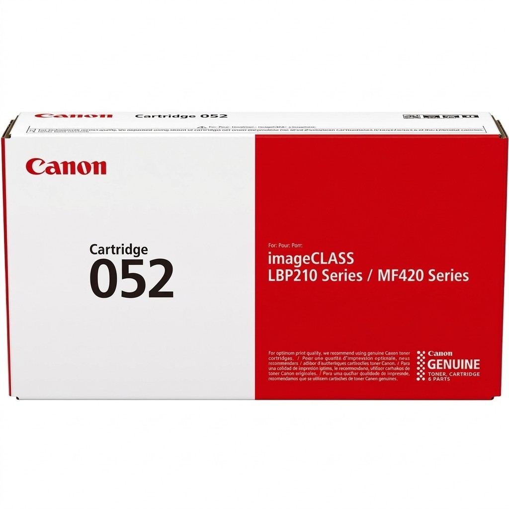 Canon 052 Genuine OEM Black Toner Cartridge 2199C001, Standard Yield, New