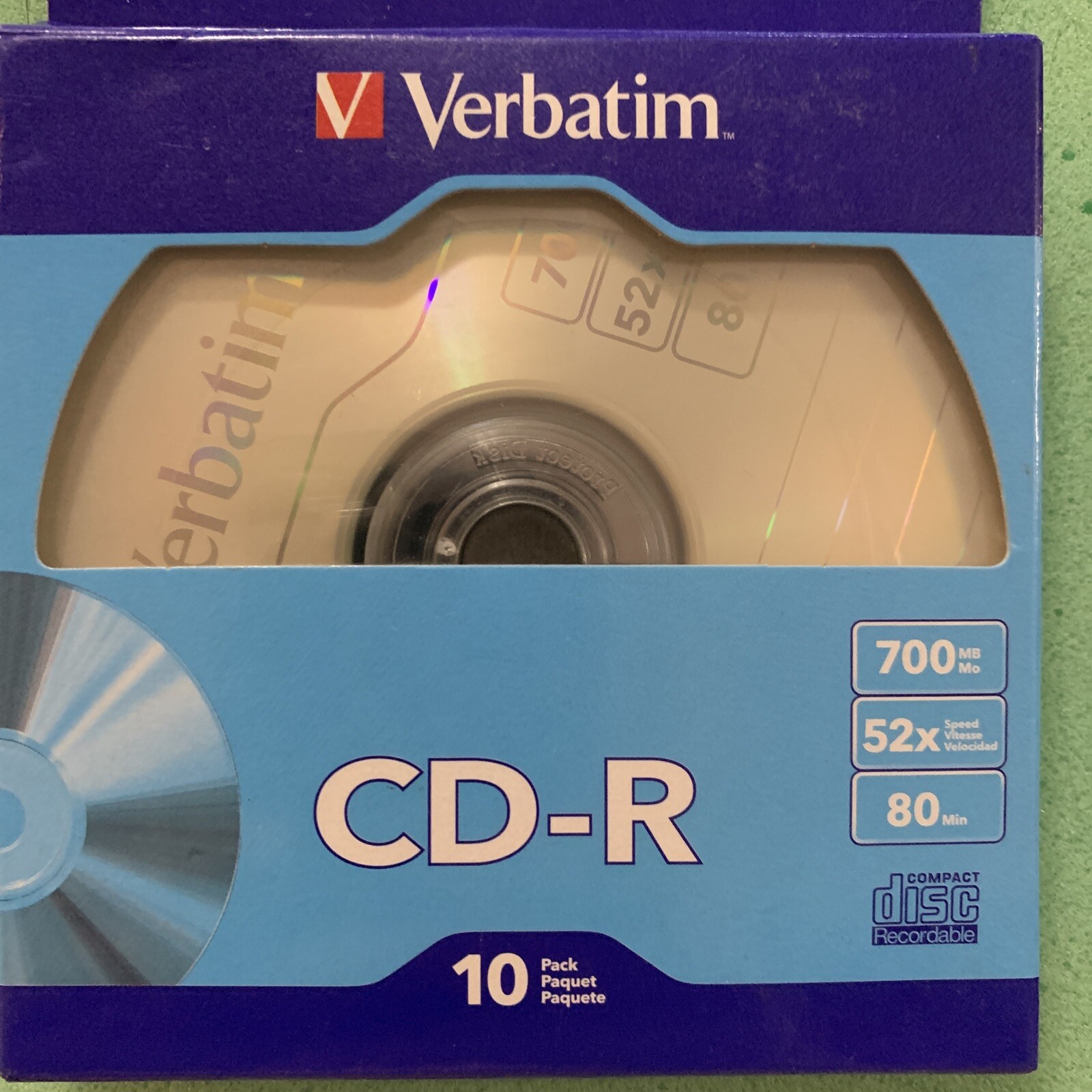 Verbatim CD-R Recordable 700MB 52X with Branded Surface , 10 Pack  