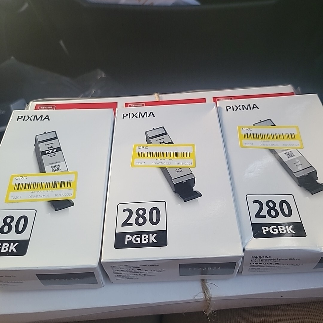 Lot Of 3Canon Pixma Ink Cartridges Black PGI-280 PGBKNew Sealed 