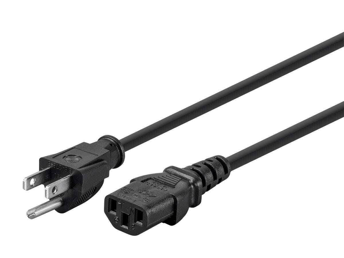 3ft UL Power Cord E322424 3x18AWG (0.824mm), 300V, 3-Prong VW-1, 105c, 3ft