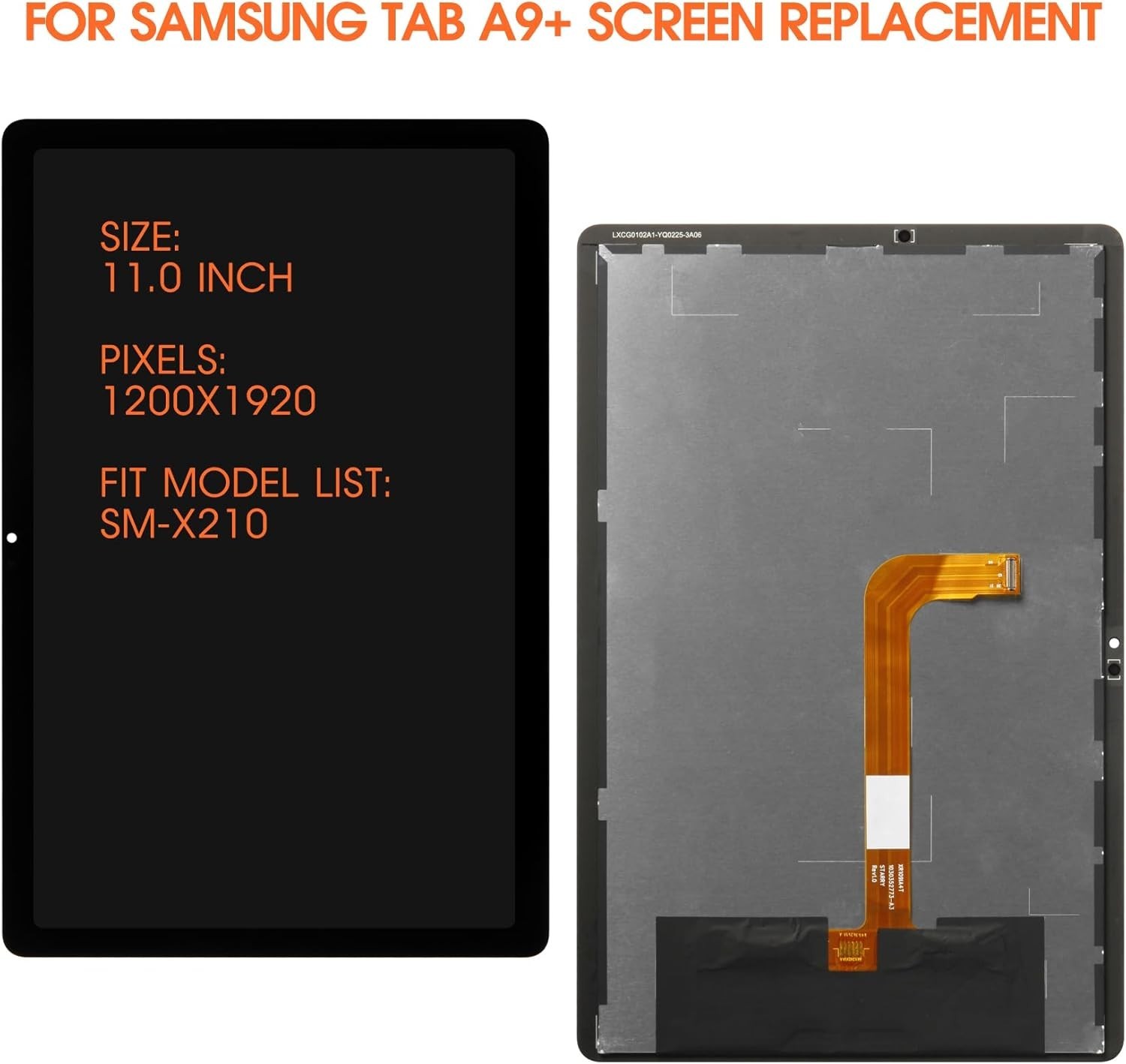 LCD Digitizer Screen for Samsung Galaxy Tab A9+ SM‑X210 X215 X216B Replacement