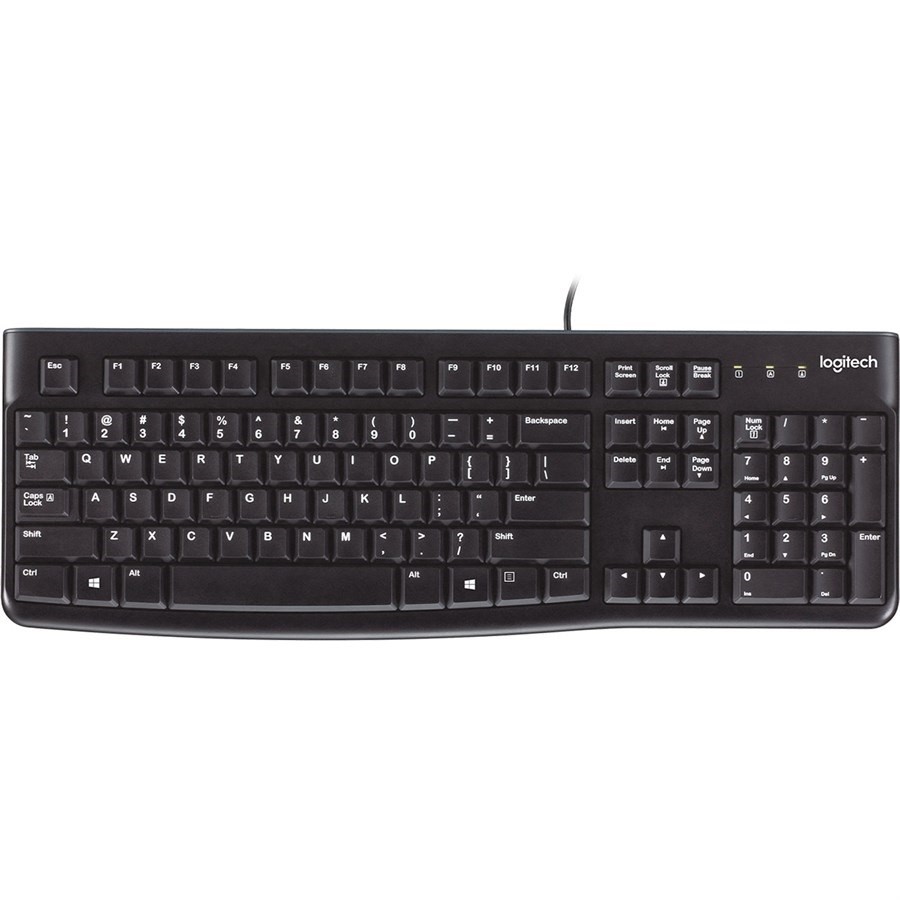 Logitech K120 US QWERTY Black USB Wired Keyboard 920-002478