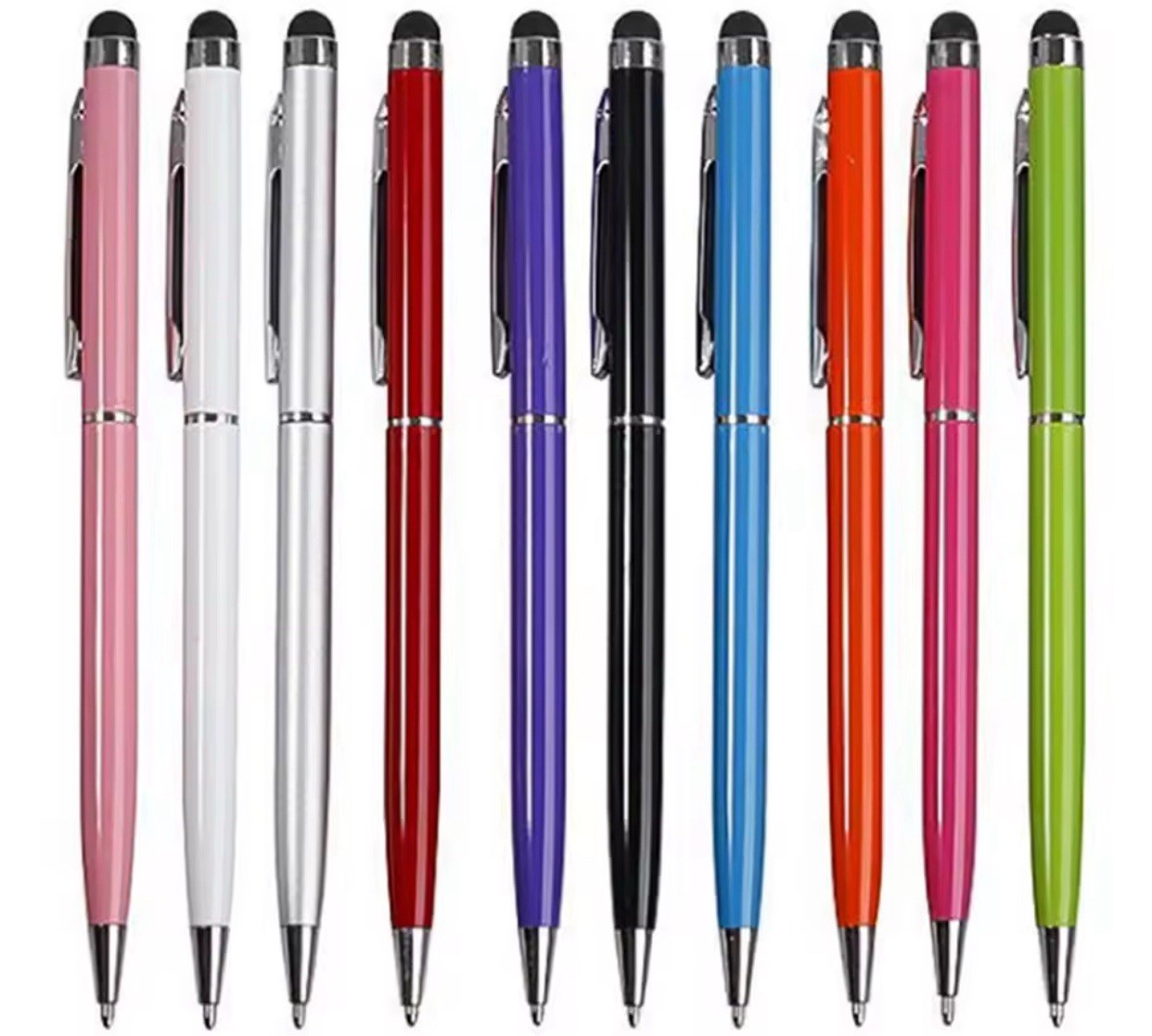 10 Pack Stylus Pens for Touch Screens - Universal 2 in 1 Stylus Black Ink Pen