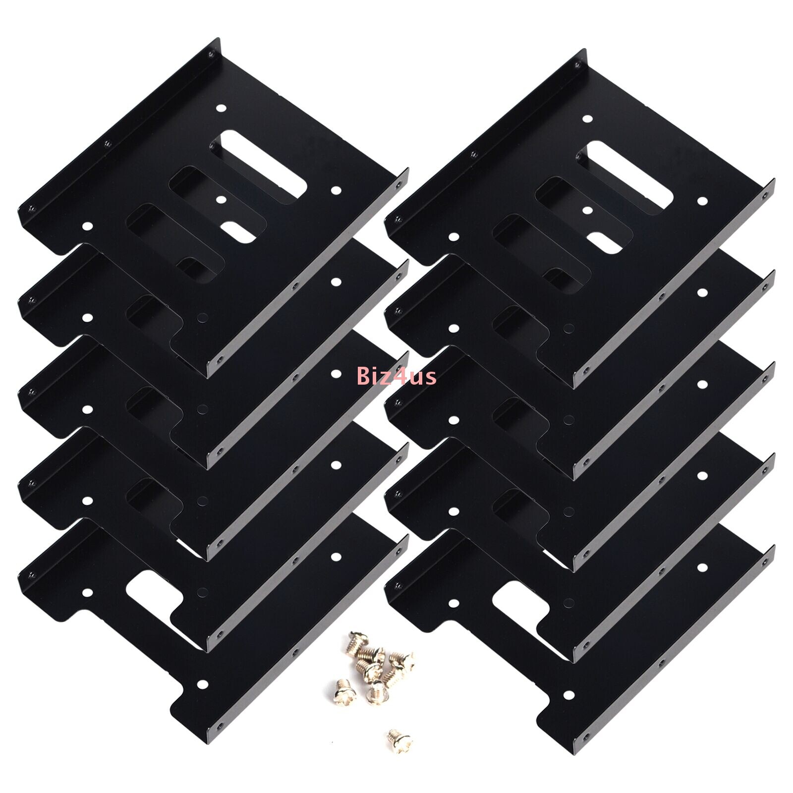 10PCS 2.5 to 3.5 Bay SSD Metal Hard Drive HDD Mounting Bracket Adapter Dock Tray