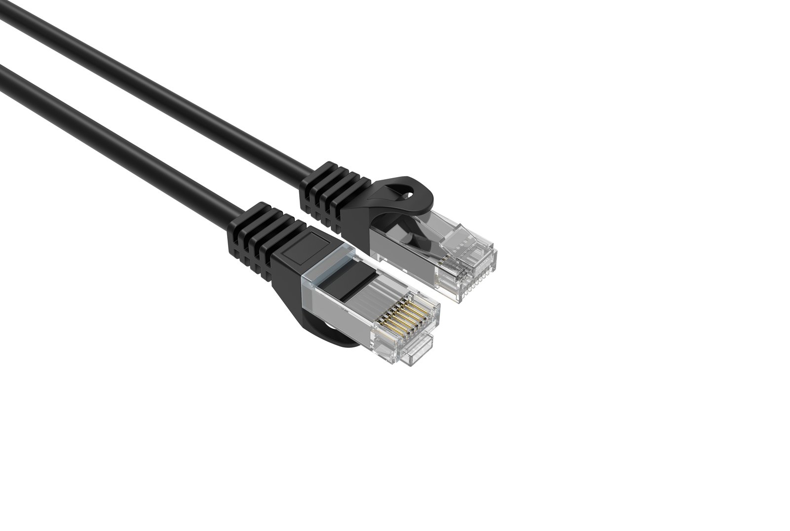 CAT6 Slim Ethernet Patch Cable Black 28 AWG 5FT 25 PACK