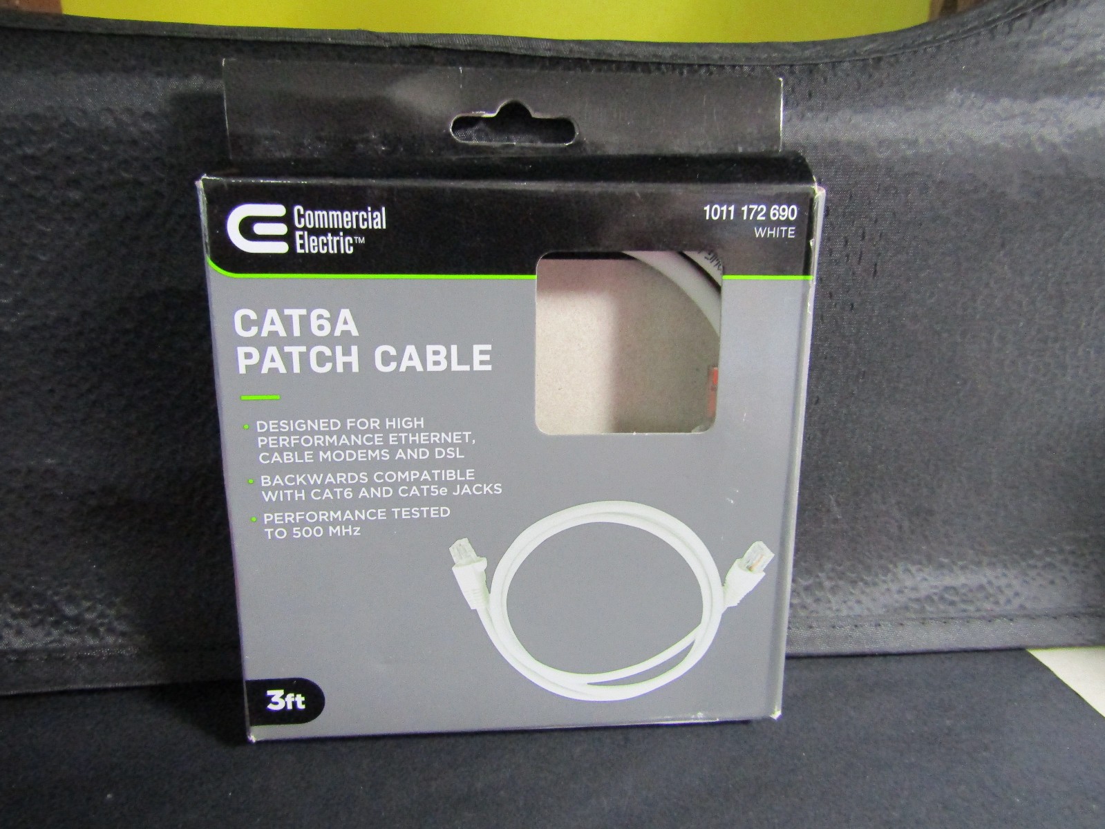 New $29 Commercial Electric  50ft CAT6A Patch Cable  Cat6 & Cat5e White