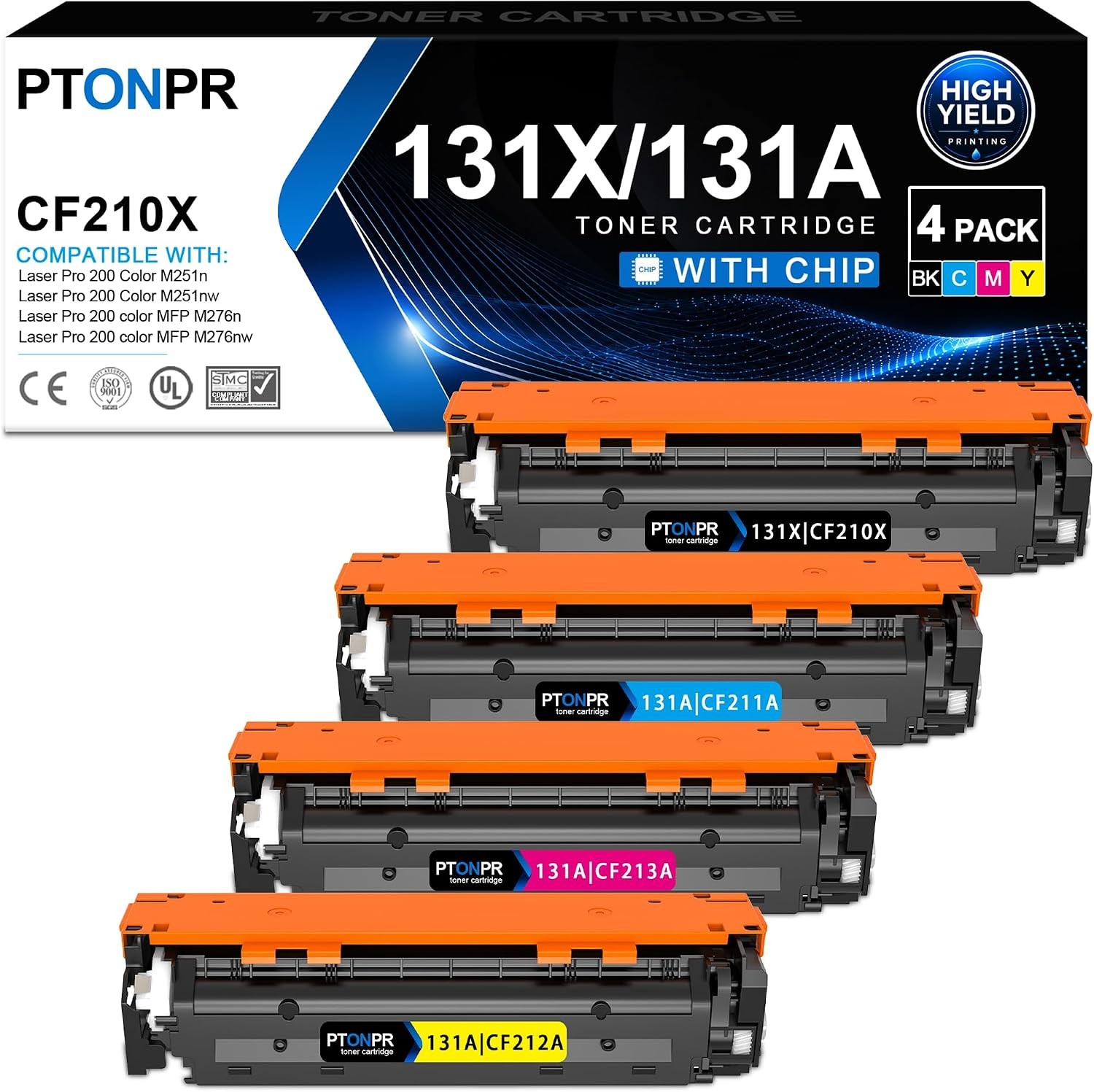 131X 131A Toner Cartridge for HP LaserJet Pro 200 Color M251n M251nw M276nw 276n