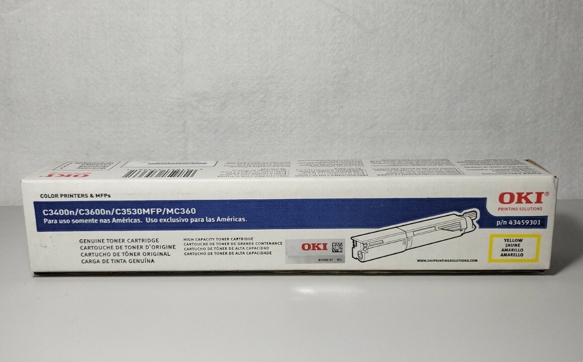 Okidata 43459301 High-capacity Toner Cartridge for C3400/C3500/C3600 Series P...