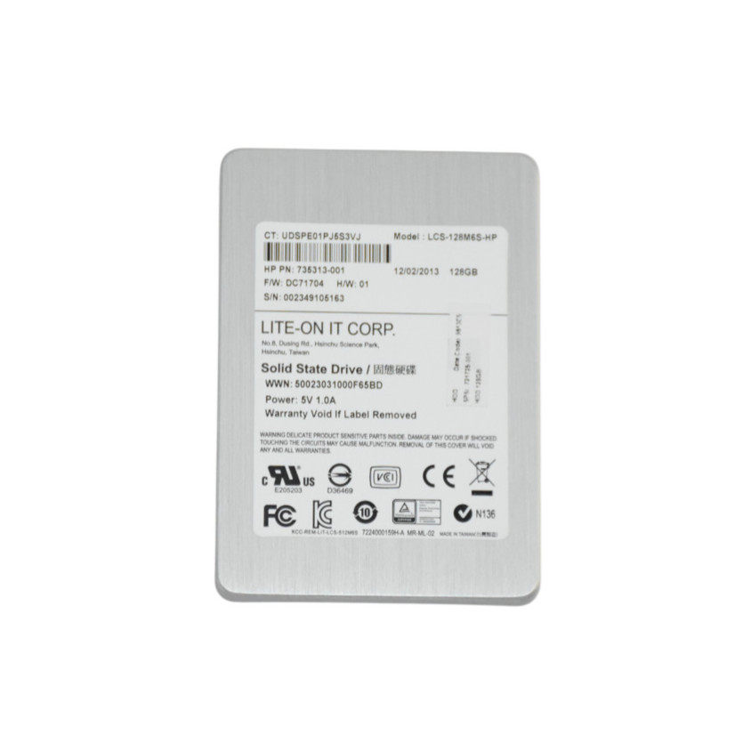 Lite-On LCS-128M6S-HP 128GB SATA 6G 2.5" Solid State Drive SSD 721725-001