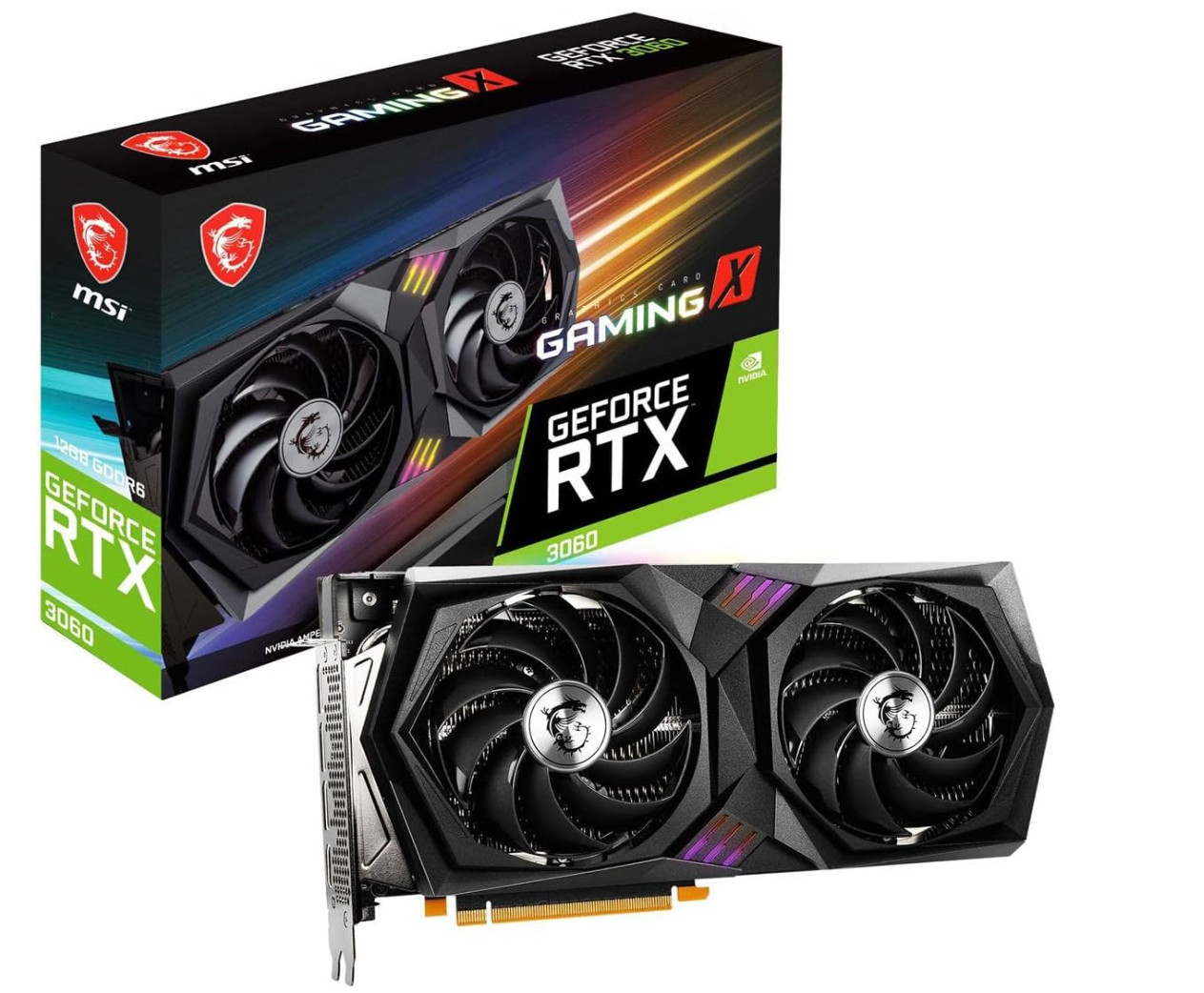 MSI Gaming GeForce RTX 3060 12GB 15 Gbps GDRR6 Boost Clock: 1837 MHz 192-Bit HDM