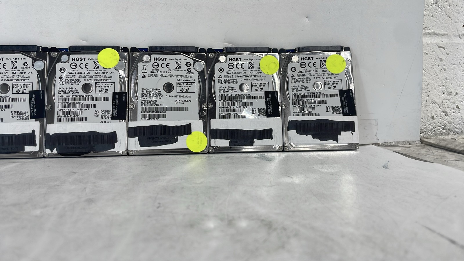 HGST HTS725050A7E630 Travelstar 500GB 7200RPM 2.5" SATA Laptop Hard Drive Lot