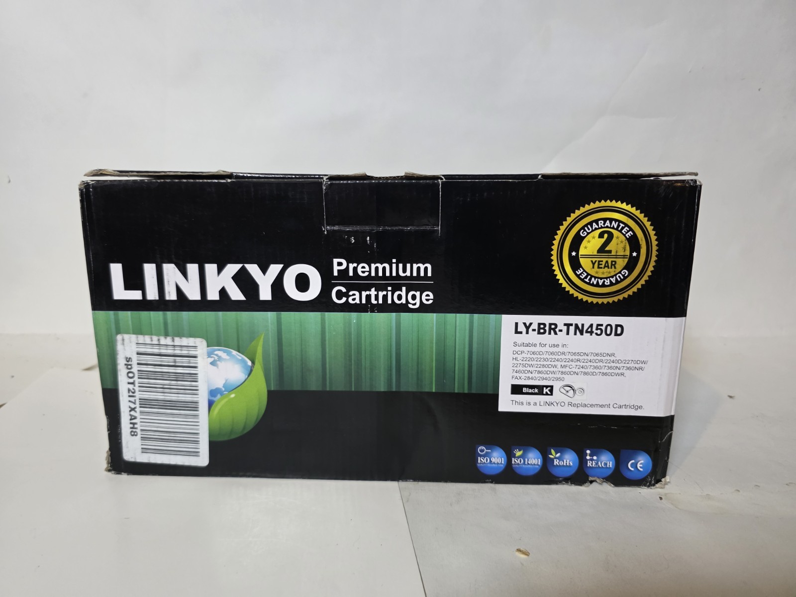 (2 Pack) Black Toner Cartridge Brother TN450 HL-2270DW MFC-7860DW - NEW OPEN BOX