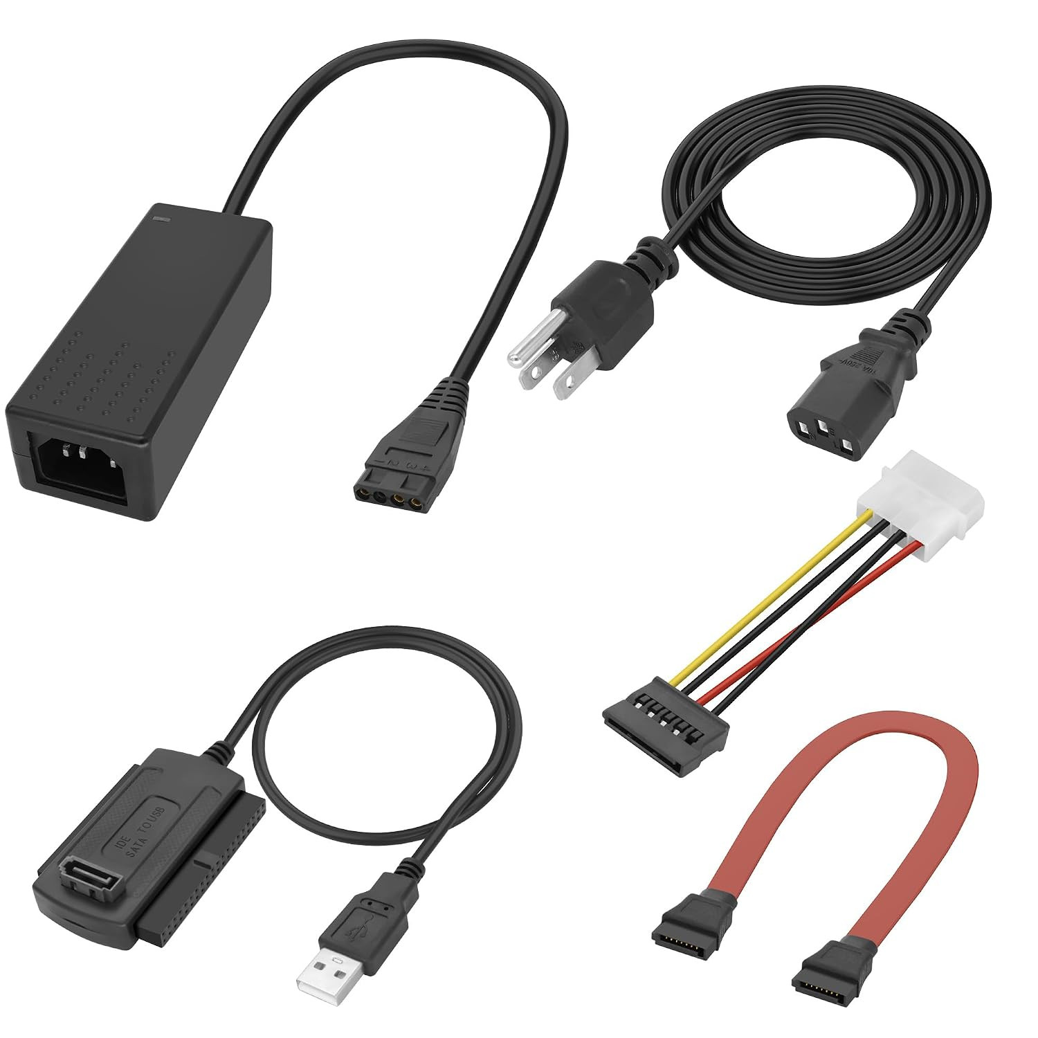 SATA PATA IDE to USB 2.0 Adapter Converter Cable for 2.5" 3.5" Hard